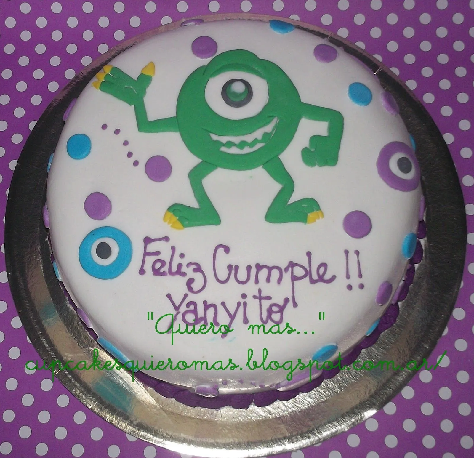 Delicias Quiero mas...: Torta de Monster Inc con Mike!!!!