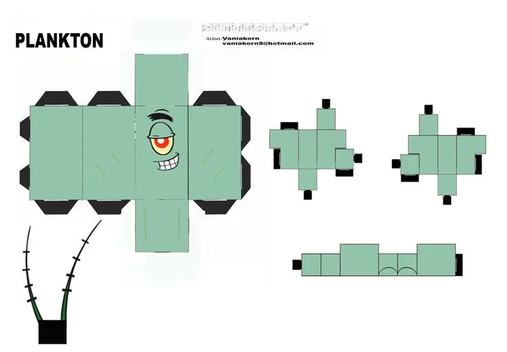 El desastre de María: Papercraft y cubeecraft de Bob Esponja ...