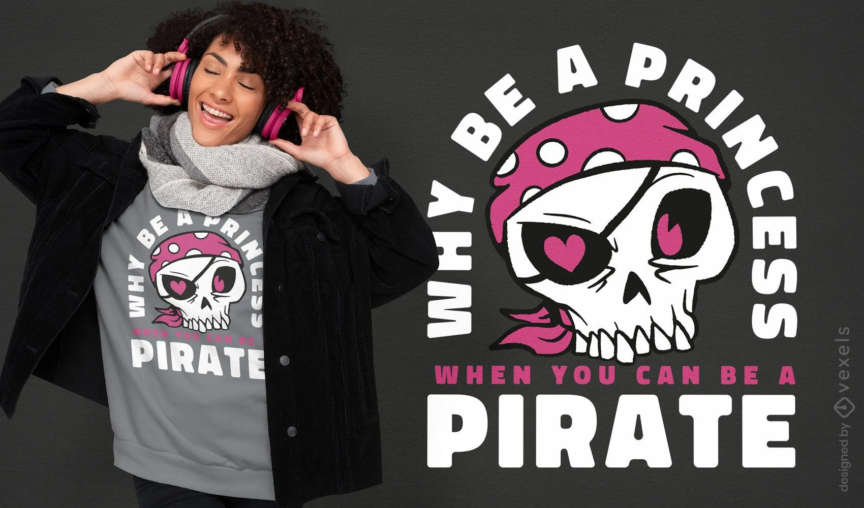 Descarga Vector De Sé Un Diseño De Camiseta De Calavera Pirata