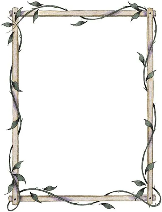 Hojas blancas con marcos de flores - Imagui