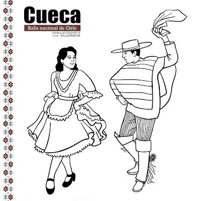  ... de Huasos Chilenos Bailando Cueca para colorear (www.ilustrador.tk