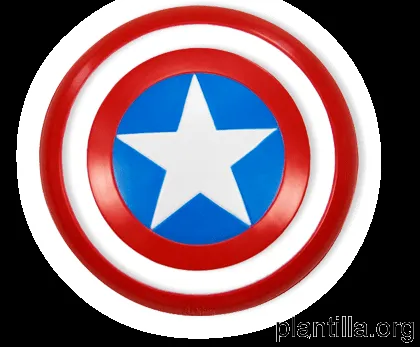 Plantilla con imagen de escuco de Capitan America | Plantilla Plantilla con imagen de escuco de Capitan America | Plantilla