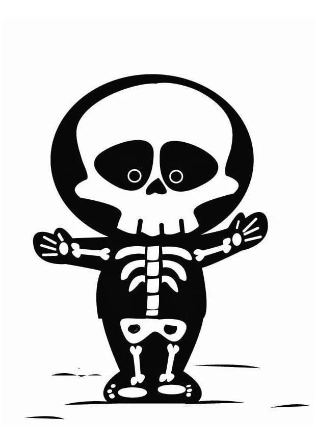 Desenho Para Colorir esqueleto - Imagens Grátis Para Imprimir - img 26697