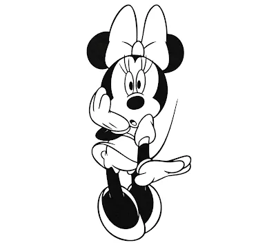 Desenho disney Bela Minnie Mouse para pintar