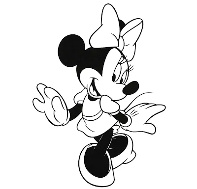 Desenho disney Minnie Mouse Dancando para pintar