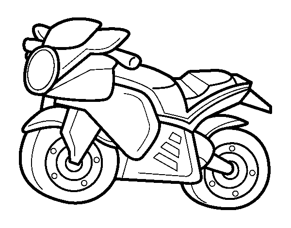 Desenho de Moto esportiva para Colorir - Colorir.com