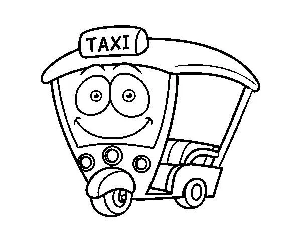 Desenho de Moto - Taxi para Colorir - Colorir.com