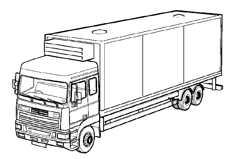 Desenhos de caminhão e carreta para colorir! | As Máquinas Pesadas