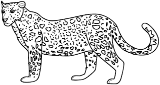 desenhos para imprimir e colorir: Leopardo