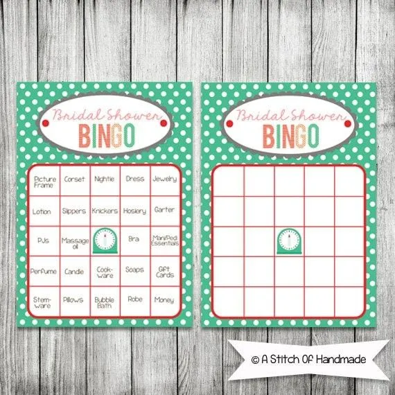 Despedida de soltera imprimible Bingo juego por CherryBerryDesign