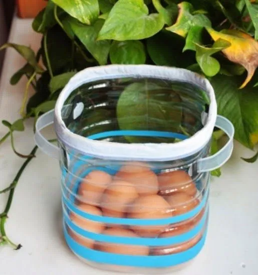 Detodomanualidades: Cesta de huevos hecha de botella de plastico