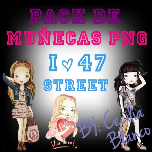 DeviantArt: More Like Pack de Munecas PNG de 47 Street by CeciliaBelen