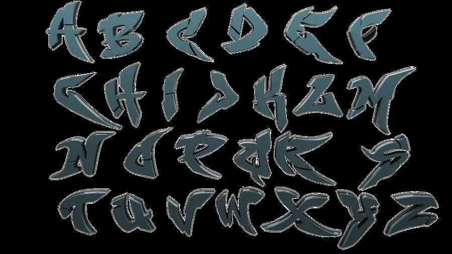 DeviantArt: More Like 3D Alphabet Graffiti by GFX-ZeuS