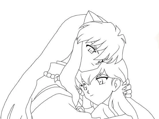 Inuyasha and kagome coloring pages - Imagui