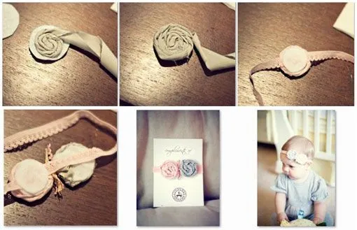 Como hacer una diadema con flores para bebes | moños | Pinterest ...