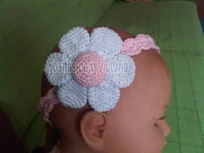 Como hacer diademas para bebés a crochet - Imagui | TEJIDOS BEBES ...