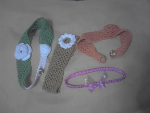 Como hacer diademas de crochet - Imagui