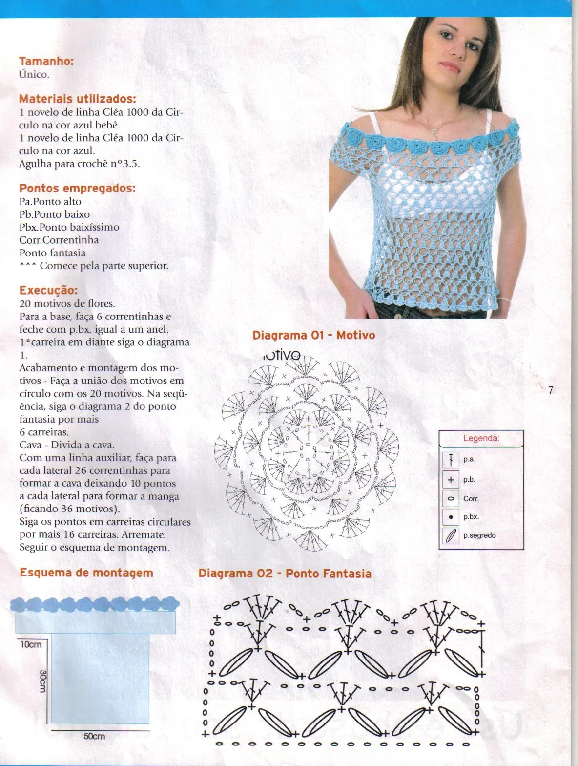 Patrones de blusa tejidas a crochet - Imagui
