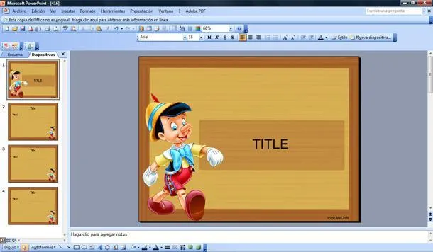 Pinocho Plantilla PowerPoint | Plantillas-Powerpoint.com