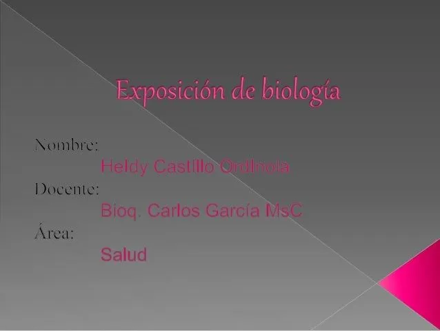 Diapositivas para exposición de biología