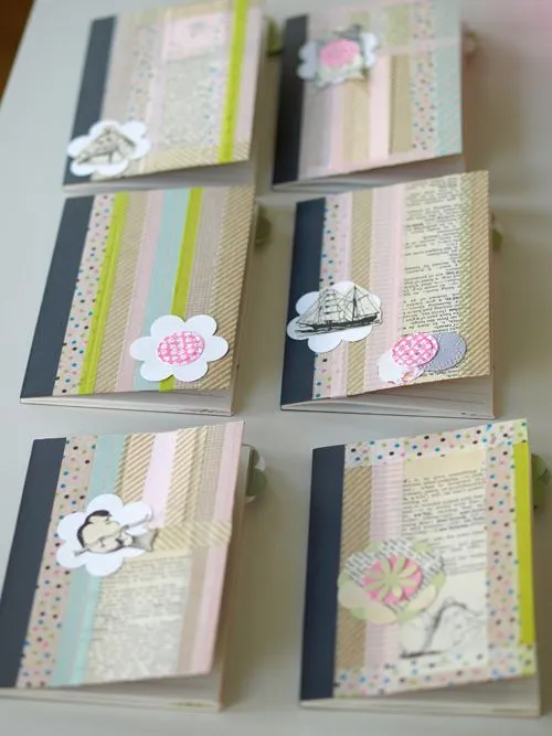 Diarios y cuadernos decorados con washi tape #
