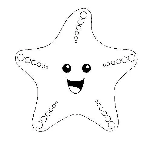 Dibuix de Estrella de mar per Pintar on-line - Dibuixos.cat
