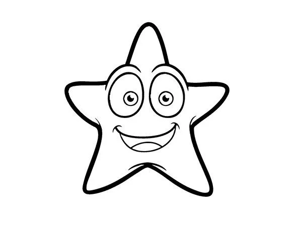 Dibuix de Estrella de mar somrient per Pintar on-line - Dibuixos.cat