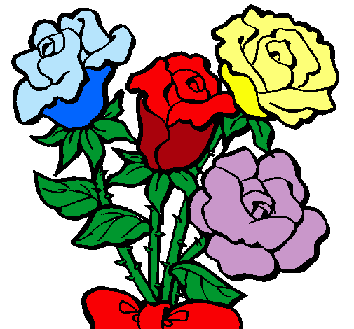 Dibuixos de roses per pintar - Imagui