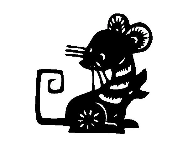 Dibuix de Signe de la rata per Pintar on-line - Dibuixos.cat