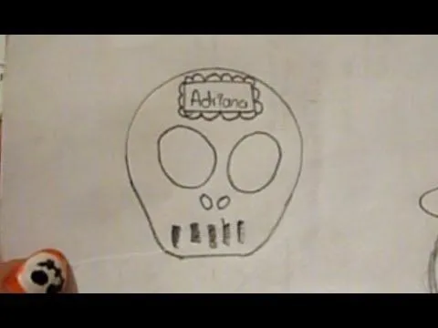 Dibuja una calavera de azúcar Fácil Día de Muertos Halloween - YouTube