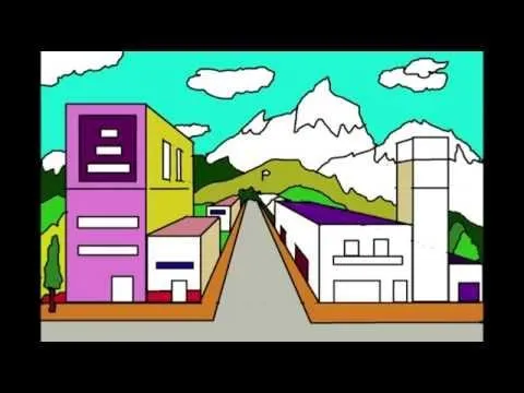Dibuja una ciudad en perspectiva conica - YouTube