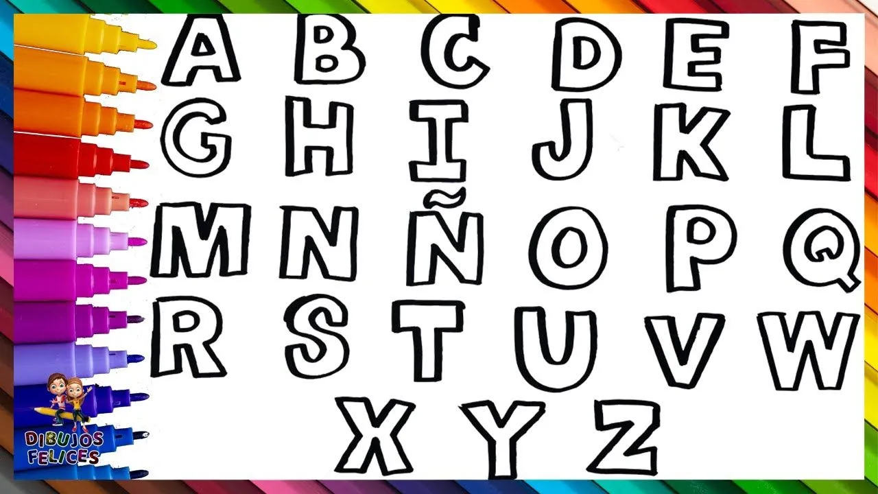 Dibuja Y Colorea El Abecedario | Aprende Las Letras Del Alfabeto Y Los Colores Para Niños Dibuja Y Colorea El Abecedario | Aprende Las Letras Del Alfabeto Y Los Colores Para Niños