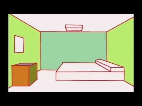 Dibuja una habitacion en perspectiva conica - YouTube
