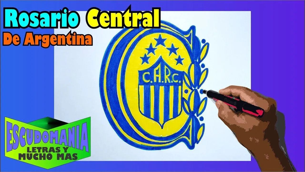 Dibuja el logo oficial del Club Rosario Central de Argentina - YouTube