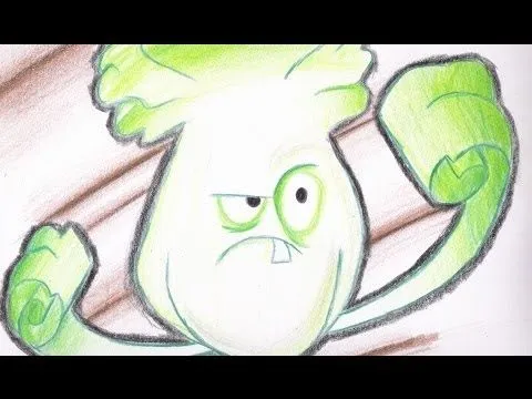 Dibujando a Bonk Choy (plants vs zombies 2) - YouTube