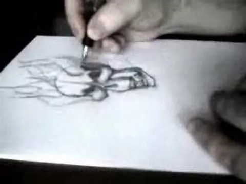 dibujando calavera con llamas - YouTube