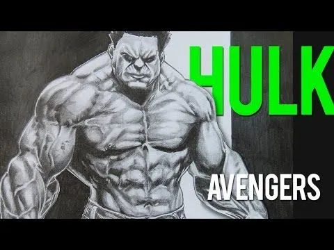 Dibujando a Hulk con Lapiz - Los Vengadores | Sombreado 1 - YouTube