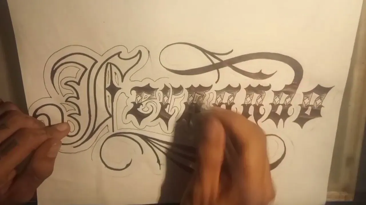 Dibujando Letras Diseño Nombre: [Fernando] Letters Lettering Practicando  LusiferGang - YouTube