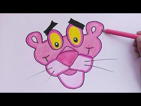 Dibujando Rostro de Pantera Rosa - Drawing Face of Pink Panther ...
