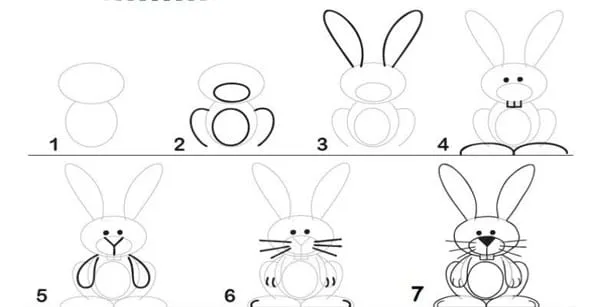 Como hacer un dibujo de un conejo - Imagui