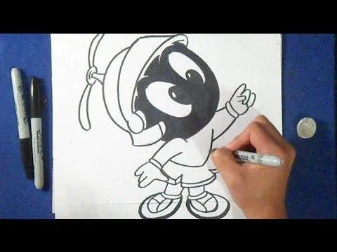 Cómo dibujar a"Marvin" El Marciano (Bebé) - YouTube