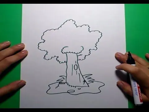 Como dibujar un arbol paso a paso 3 | How to draw a tree 3 - YouTube
