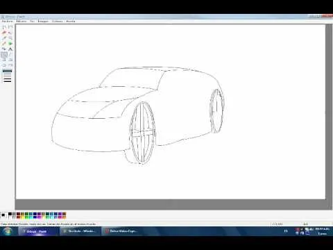 Como Dibujar un auto en paint - YouTube