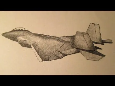 Cómo dibujar un avión fácil, aprender a dibujar un avión a lápiz ...