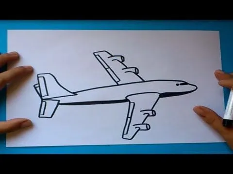 Como dibujar un avion paso a paso 2 | How to draw a plane 2 - YouTube
