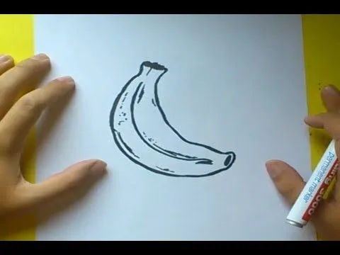 Como dibujar una banana paso a paso | How to draw a banana - YouTube