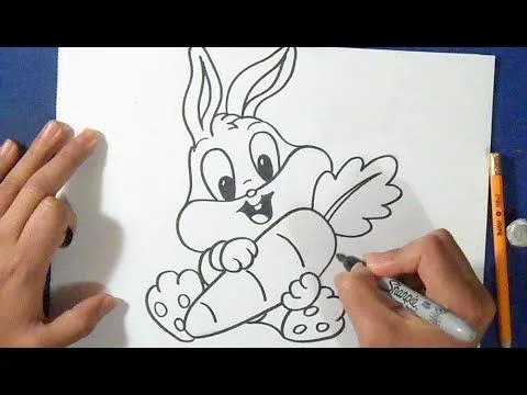 Cómo dibujar a Bugs bunny (bebé) - YouTube