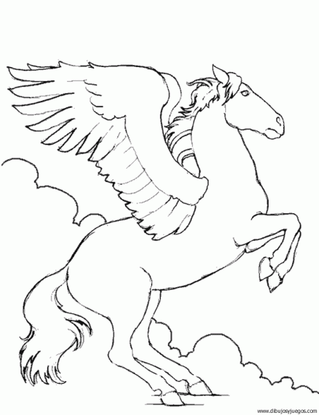 Como dibujar un caballo con alas - Imagui