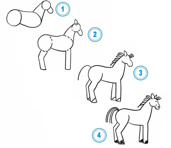 Cómo dibujar un caballo? ¿Cómo dibujar animales?. Aprender a dibujar