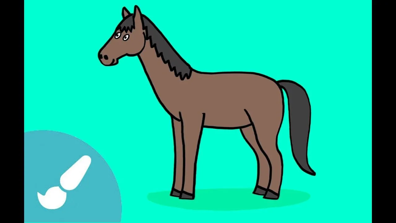 Cómo dibujar un caballo. Dibujos para niños - YouTube Cómo dibujar un caballo. Dibujos para niños - YouTube